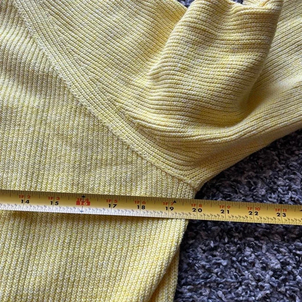Free People Yellow Cropped Mock Neck Dolman Raglan Sleeve Sweater Womens Size S
